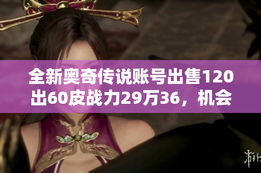 全新奥奇传说账号出售120出60皮战力29万36，机会难得抓紧！