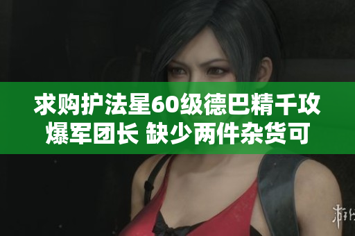 求购护法星60级德巴精千攻爆军团长 缺少两件杂货可售1重