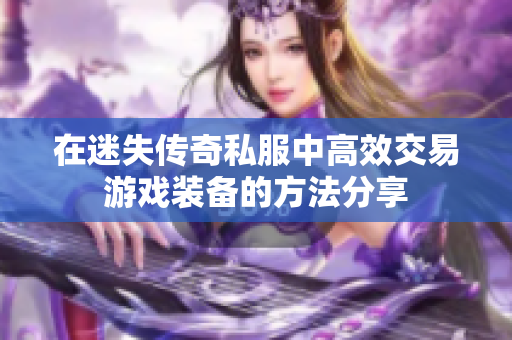 在迷失传奇私服中高效交易游戏装备的方法分享