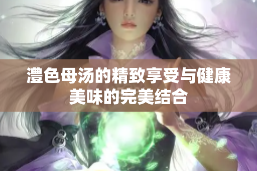 澧色母汤的精致享受与健康美味的完美结合