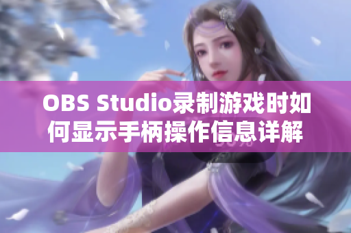 OBS Studio录制游戏时如何显示手柄操作信息详解