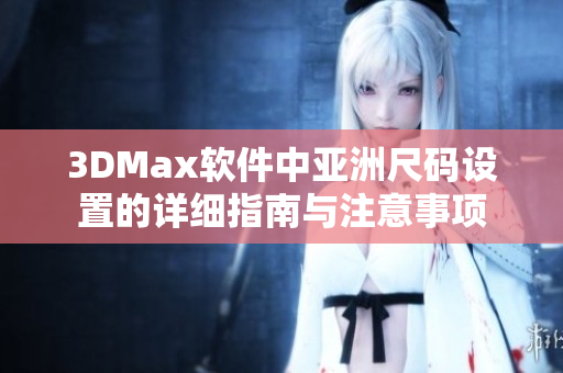 3DMax软件中亚洲尺码设置的详细指南与注意事项