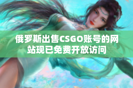 俄罗斯出售CSGO账号的网站现已免费开放访问