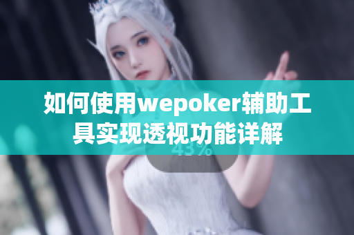 如何使用wepoker辅助工具实现透视功能详解