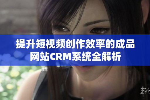 提升短视频创作效率的成品网站CRM系统全解析